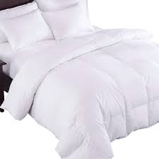 Puredown All Season Goose Down Comforter Light Warmth Duvet Insert 100 Cotton Shell 233 Thread Count Full White