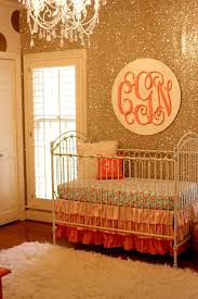 C And Gold Glitter Nursery