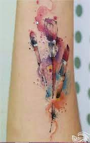 Watercolor Brushes Tattoo Tatuagens