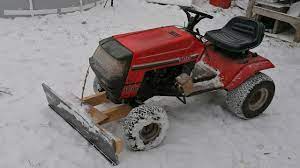 diy snow plow on lawn tractor mtd you