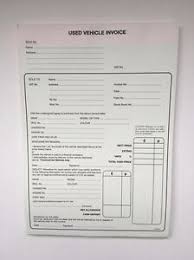 Details About Used Car Vehicle Sales Invoice Pad Receipt Buying Selling Cars X 5