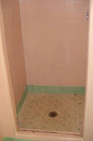 tile shower shower pan refinishing