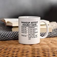 makeup artist hourly rate mug
