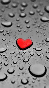 Love Heart, water drop, dil, HD mobile ...