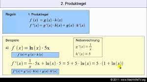 Leibniz) ist eine grundlegende regel der differentialrechnung. Produktregel Logarithmusfunktionen Ableiten Wie Ein Profi Youtube