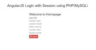 angular js login with session using php