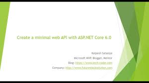 minimal web api with asp net core 6 0
