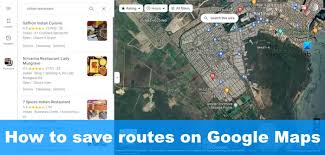 how to save routes on google maps