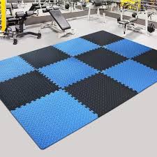 pu foam blue red gym interlocking mat