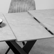 6 x manna indigo blue dining chair. Manhattan Ceramic 140cm 180cm Extending Dining Table Light Grey Fw Homestores