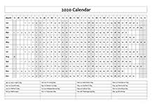 Printable 2020 Yearly Calendar Template Calendarlabs