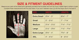 biltwell glove size chart
