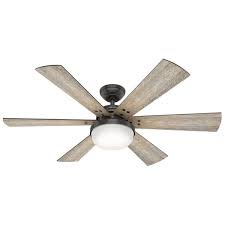 Hunter fan ceiling fans : Hunter Cavalry 52 In Led Indoor Noble Bronze Ceiling Fan With Light Kit And Handheld Remote 59633 The Home Depot
