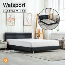 Queen Size Platform Bed Frame Bedroom W