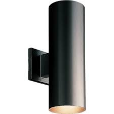 Black Outdoor Modern Wall Cylinder
