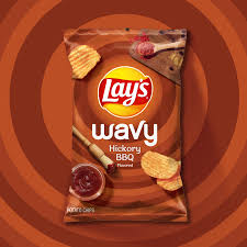 wavy hickory bbq flavored potato chips