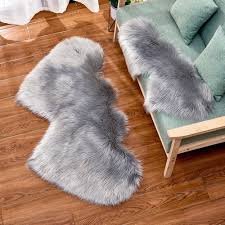 fluffy faux sheepskin area rug