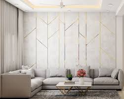 Grey And Gold Wallpaper Design Livspace