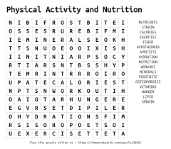 physical activity and nutrition