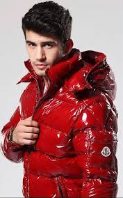 Shiny Red Moncler Down Jacket