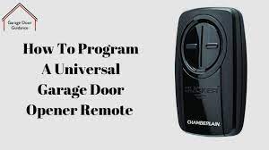 How To Program A Universal Garage Door Opener Remote - YouTube