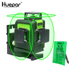 huepar 3d cross line laser level green