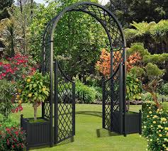 Portofino Garden Arch With Planters And