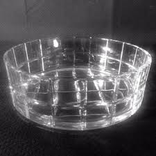 Clear Crystal Glass Bowl Impressed