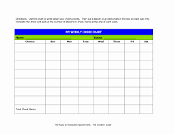 Free Family Chore Chart Awesome Roommate Chore Chart Excel Monpence