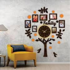 1 Wooden Family Tree With Light Clock
