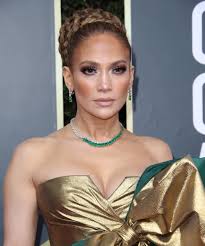 jennifer lopez hair updo golden globe