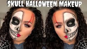 easy halloween skull mask makeup
