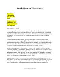 character witness letter templates