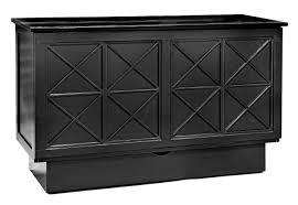 es queen murphy cabinet bed black by