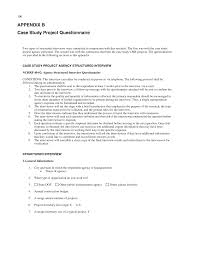 Appendix B Case Study Project Questionnaire Construction