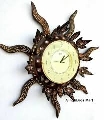 Wooden Wall Clock Wood Craft Art Hand