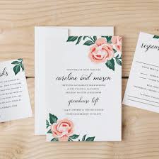 Diy Wedding Invitation Template Colorful Floral Word Or Pages