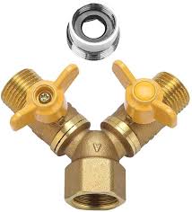 Shut off the valve at the main water supply line to the house. Washing Machine Water Splitter Laundry Sink Y Wye Water Splitter Valve Female G1 2 To G3 4 G1 2 Male Amazon Com