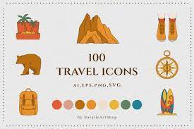 Travel Icon Set Png Traveling Elements