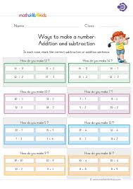 subtraction worksheets for grade 1