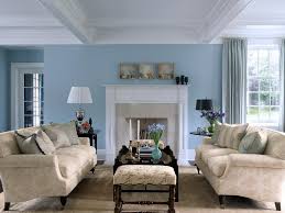 blue color living room