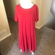 Lularoe Solid Red Jessie Dress Boutique