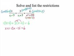 solving rational equations with