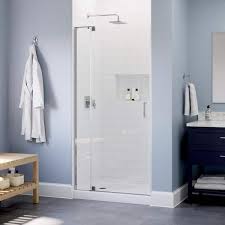 Frameless Pivot Shower Door In Chrome