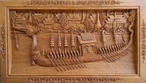 large carved teak wood wall art decor