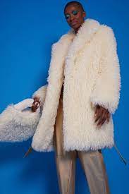 Woowooboutique1 Huggy Bear Bamboo Blend Faux Fur Shearling Coat