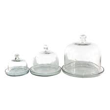 6gl3435 Glass Bell Jar Set Of 3 Ø 28