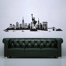 new york city skyline vinyl wall art decal