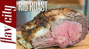 herb crusted prime rib roast standing