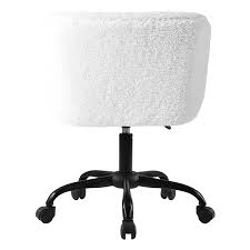 fable aubrey white sherpa office chair
